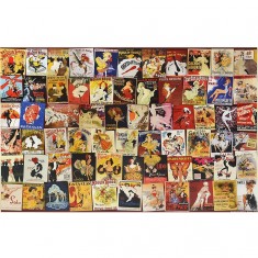 Puzzle 1000 pièces : Vintage : Publicités : Cabaret