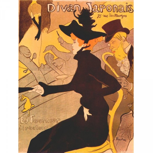 Puzzle 1000 pièces : Vintage poster : Toulouse-Lautrec : Divan japonais - Dtoys-67555VP17