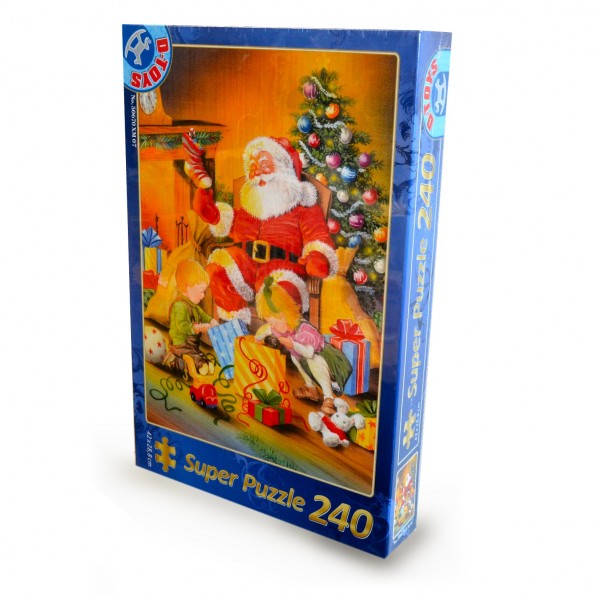 Puzzle 240 pièces : Super puzzle Noël : Déballage des cadeaux - Dtoys-50670XM07