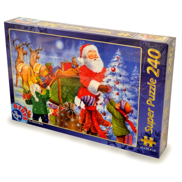 Puzzle 240 pièces : Super puzzle Noël : Un traîneau bien rempli - Dtoys-50670XM05
