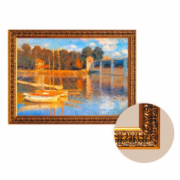 Toile avec cadre Art Print in Frame : Claude Monet, Le pont d'Argenteuil - Dtoys-68217AP03