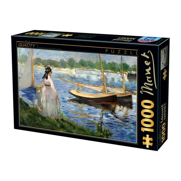 1000 pieces puzzle: Banks of the Seine, Edouard Manet  - Dtoys-73068MA05