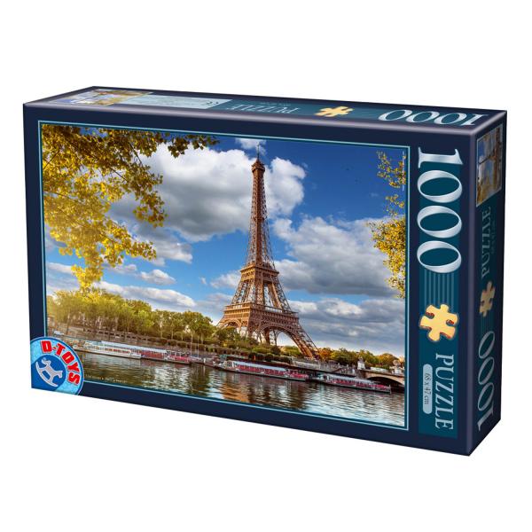 1000 pieces puzzle: Eiffel Tower  - Dtoys-64288FP12