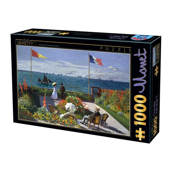 1000 pieces puzzle: Jardin Sainte Adresse, Claude Monet - Dtoys-67548CM07
