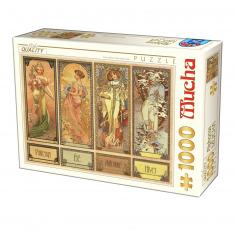 Puzzle de 1000 piezas: Seasons, Alphonse Mucha