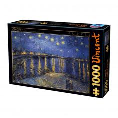 Puzzle de 1000 piezas: Noche estrellada en el Ródano, Vincent Van Gogh