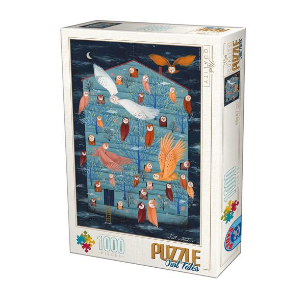 1000 pieces puzzle: Owl Tales: Owl House  - Dtoys-75758OT02