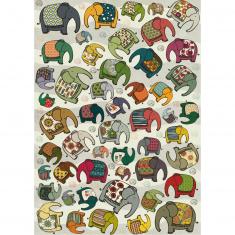 Puzzle 1000 pièces : Motifs : Eléphants 