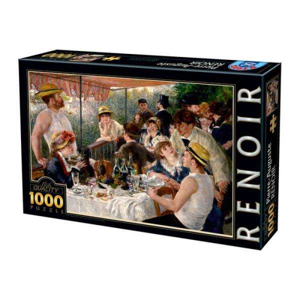 1000 pieces puzzle: Lunch of the boatmen, Pierre-Auguste Renoir - DToys-66909RE09