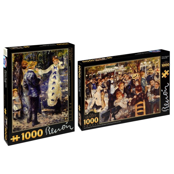 Pack Puzzles Auguste Renoir : 2 puzzles de 1000 pièces - KIT00121