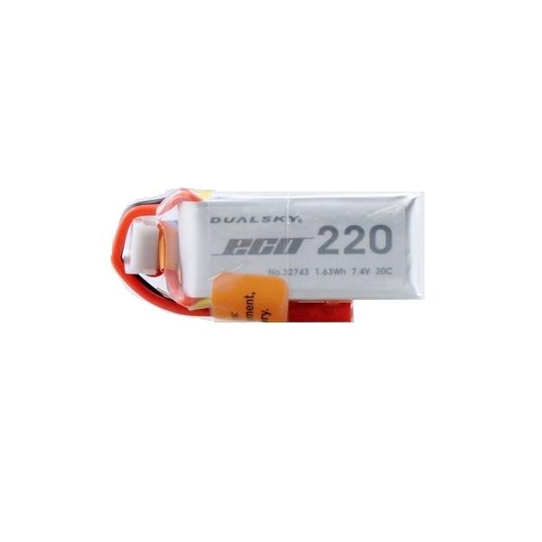 Batterie Dualsky, lipo 2S 7.4V 220mAh 30C prise jst-bec - XP02202ECO