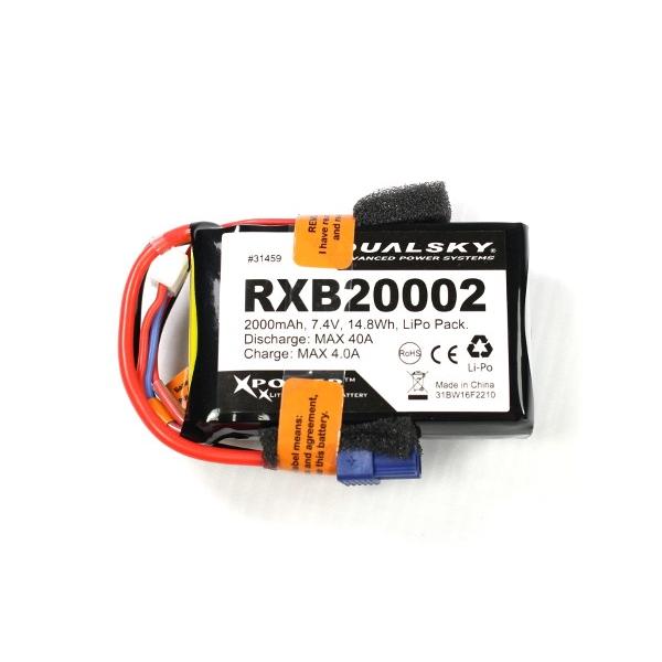Batterie Lipo 2S 7.4V 2000mAh 20C RX Dualsky - RXB20002