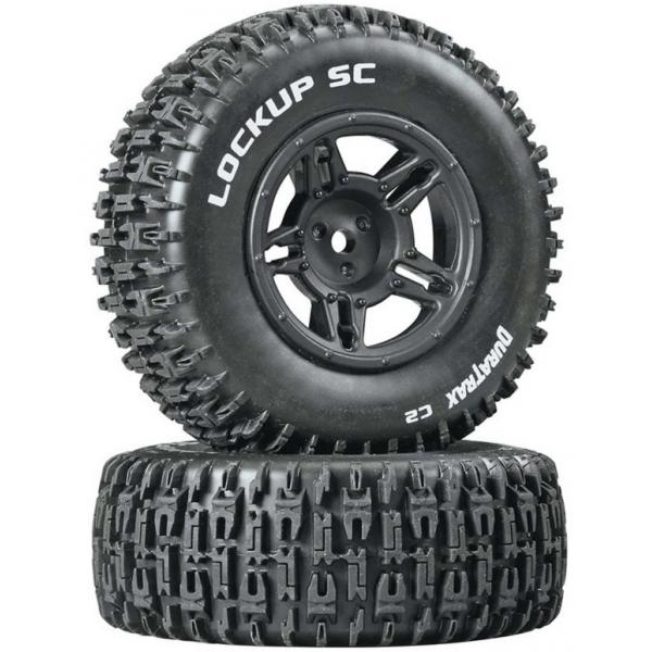 Lockup SC Tire C2 Mounted Black Rear Slash (2) - DTXC3671