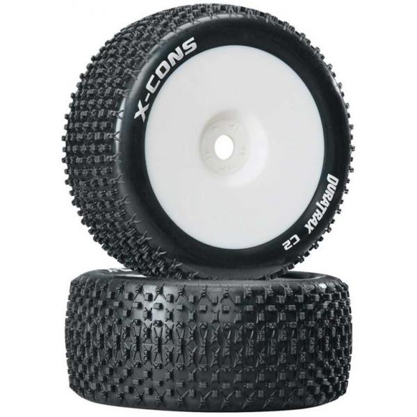 1/8 X-Cons Truggy Tire C2 Mounted 0 Offset (2) - DTXC3660