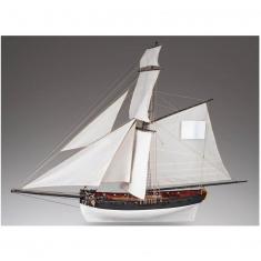 Modellschiff aus Holz: Le Cerf