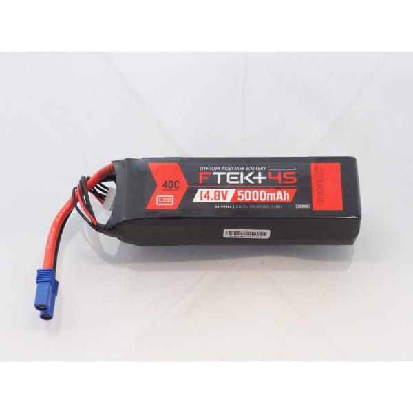 DYMOND F-TEK+ 4S 5000mAh (14,8V) 40C LiPo Pack with LED Indicator (EC5) - Dymond - HSF03199095