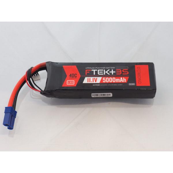 DYMOND F-TEK+ 3S 5000mAh (11,1V) 40C LiPo Pack with LED Indicator (EC5) - Dymond - HSF03199081