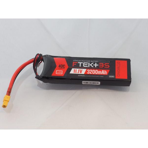 DYMOND F-TEK+ 3S 3200mAh (11,1V) 40C LiPo Pack with LED Indicator (XT60) - Dymond - HSF03199078