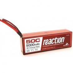 Reaction 11.1V 5000mAh 3S 50C LiPo, Hardcase:Deans