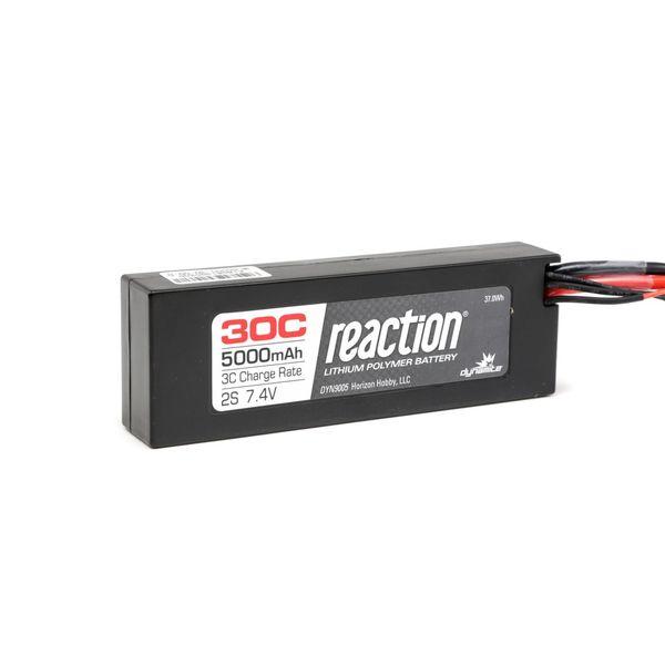 Reaction 7.4V 5000mAh 2S 30C LiPo Hard Case:Deans - DYN9005D