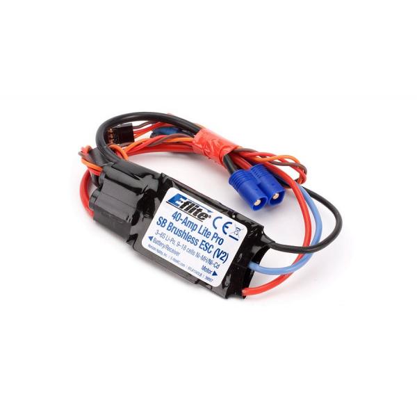 E-Flite Contrôleur Brushless 40A Lite Pro Switch-Mode BEC Brushless ESC  - EFLA1040LB