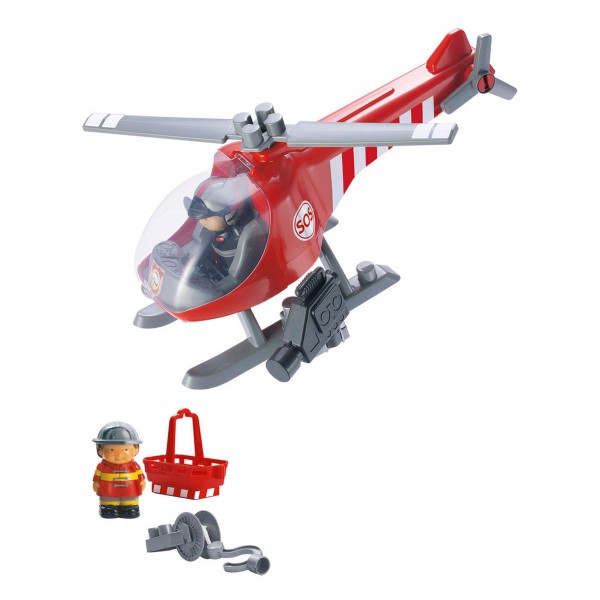 Briques de construction Abrick : Hélicoptère de pompier - Ecoiffier-3214