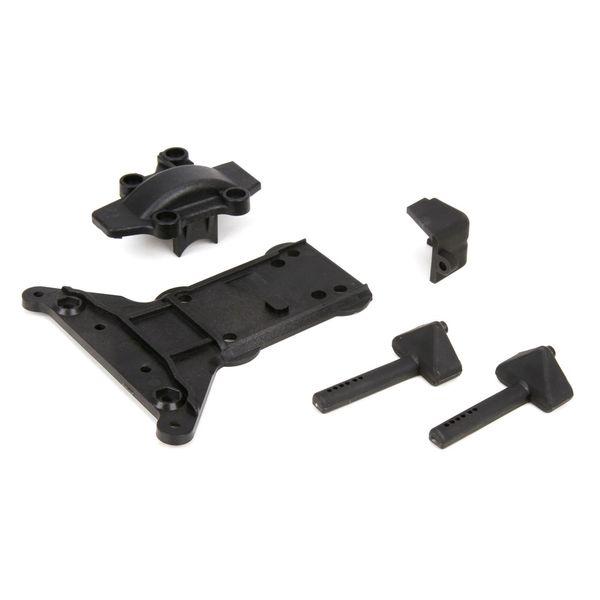 Gear Cover/Kick Plate/Battery Mnts: 1:10 4wd All - ECX231010