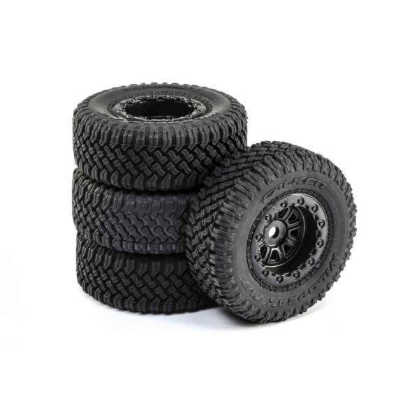 Premount Tire (4) - 1/24 4WD Barrage - ECX - Electrix RC - ECX40008