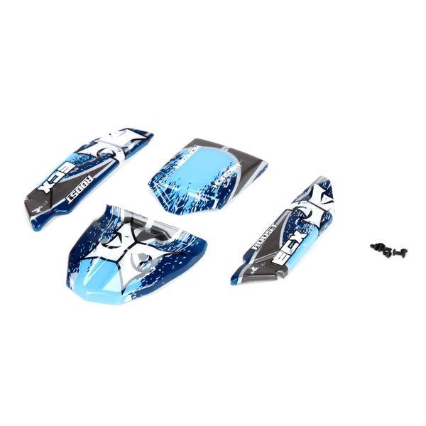 Body Set, Decorated, Blue/Grey: 1:24 Roost - ECX200010