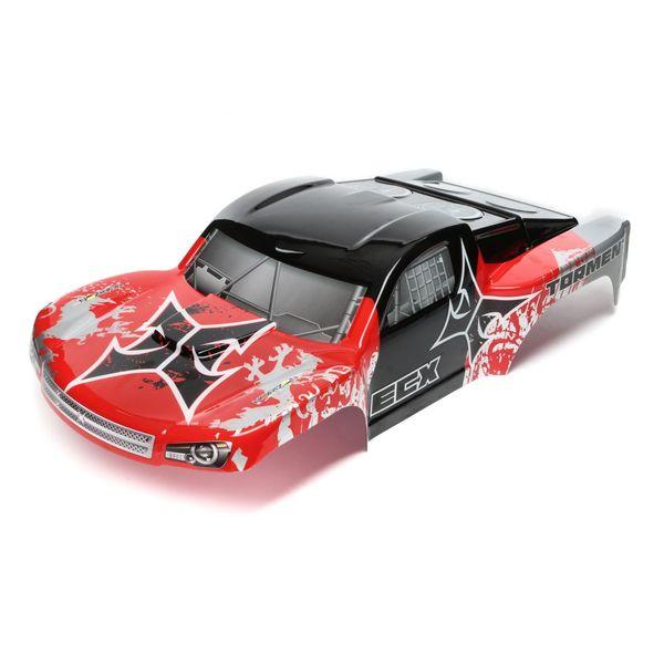 Body, Red/Silver: 1/10 2wd/4wd Torment - ECX230028