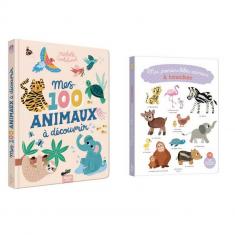 Lot de 2 livres : Mes 100 animaux à découvrir et mes premiers animaux à toucher