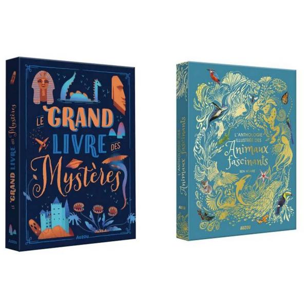 Lot de 2 livres : L'anthologie illustrée des animaux fascinants et le grand livre des Mystères - AUZOU-KIT211