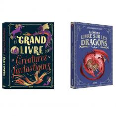 Lot de 2 livres : Mon fabuleux livre sur les dragons et le grand livre des créatures fantastiques