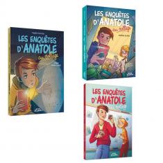 Lot de 3 livres d’enquêtes : les enquêtes d’Anatole au Collège : 3 tomes