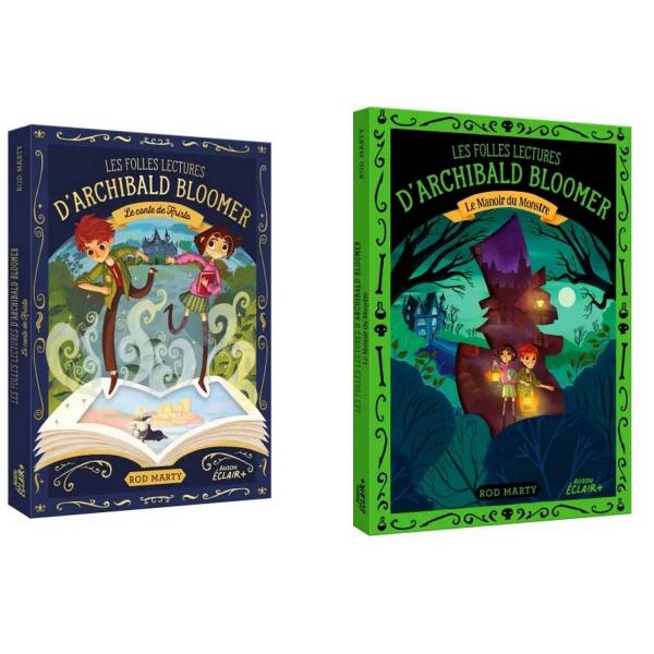 Lot de 2 romans d’aventure : Les folles lectures d’Archibald Bloomer (2 tomes) - AUZOU-KIT219