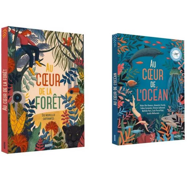 Lot de 2 anthologies de nouvelles autour de l’écologie : Au cœur de la Forêt et au cœur de l’Océan - AUZOU-KIT222