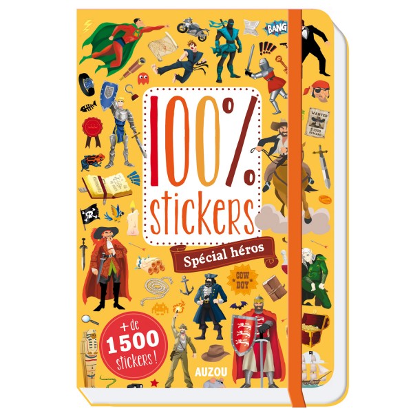 Carnet 100% stickers : Spécial Héros - Auzou-AU2957