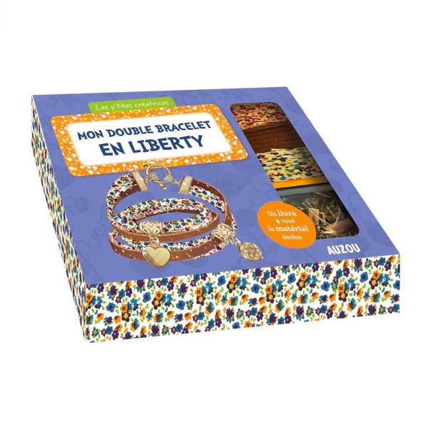 Coffret Les P'tites Créatrices : Mon double bracelet en Liberty - Auzou-AU39059