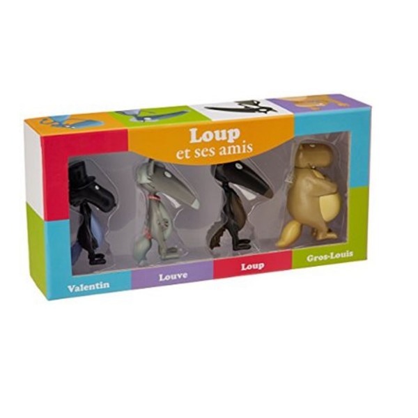 Figurines Loup et ses amis : Pack de 4 figurines - Auzou-AU34764