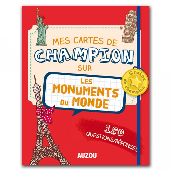Jeu de cartes éducatif : Cartes Champion Les monuments du monde - Auzou-AU84266