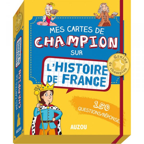 Jeu de cartes éducatif : Cartes Champion L'Histoire de France - Auzou-AU3397