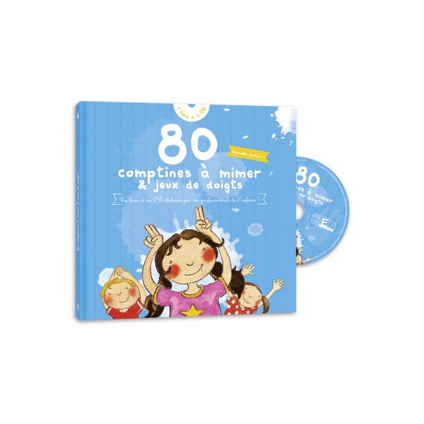 Livre : livre-CD - 80 comptines à mimer et jeux de doigts - EveilDecouvertes-66002