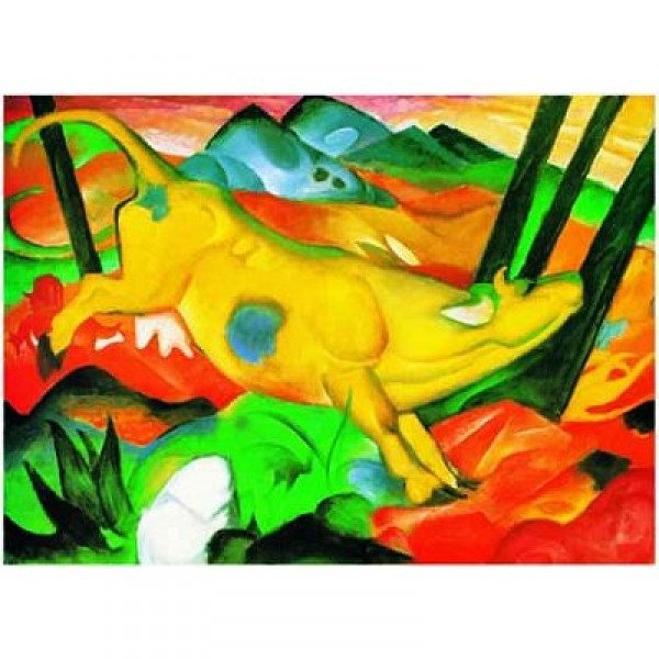 Puzzle 1000 pièces - Franz Marc : La vache jaune - Ricordi-2801N25045