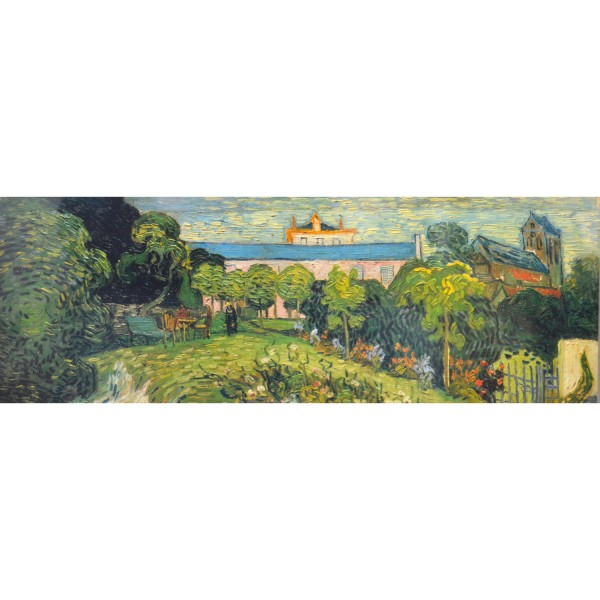 Puzzle 1000 pièces panoramique : Van Gogh : Le jardin de Daubigny - Ricordi-14740