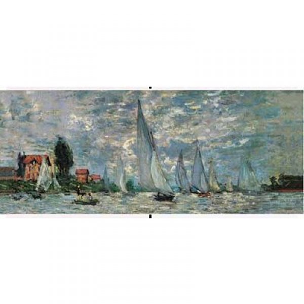 Puzzle 1000 pièces panoramique - Art - Monet : Régates à l'Argenteuil - Ricordi-16029