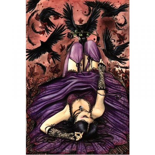 Puzzle 1000 pièces - Scarlet Gothica : La femme aux corbeaux - Ricordi-2801N24025