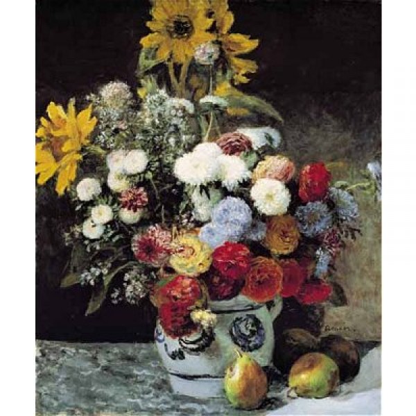 Puzzle 1500 pièces - Art - Renoir : Fleurs dans un vase - Ricordi-16025
