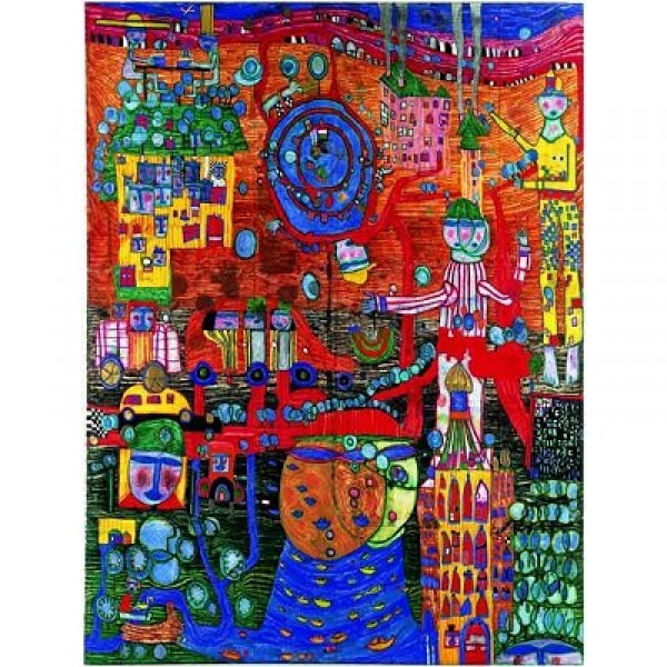 Puzzle 1500 pièces - Hundertwasser : Les 30 jours de la peinture, 1994 - Ricordi-26072