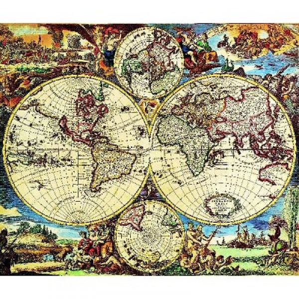 Puzzle 2000 pièces - Carte du monde - Ricordi-16049