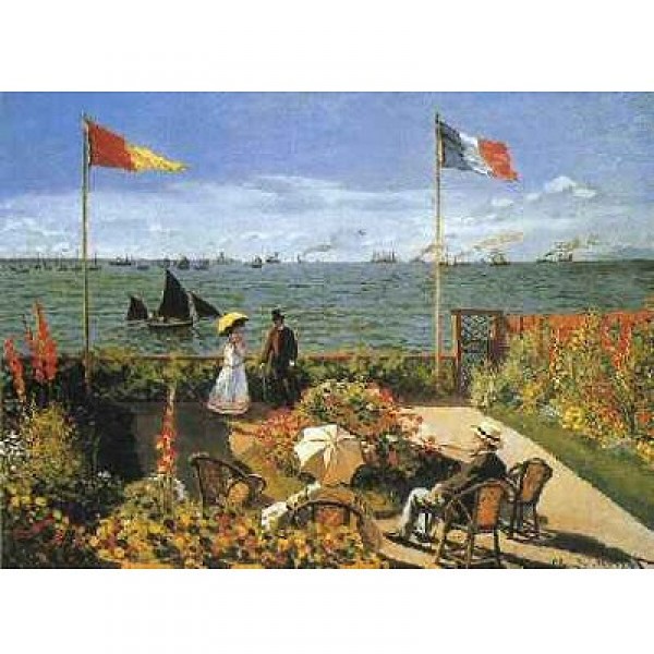 Puzzle 2000 pièces - Monet : Terrasse à Saint-Adresse - OBSOLETE-art-16013